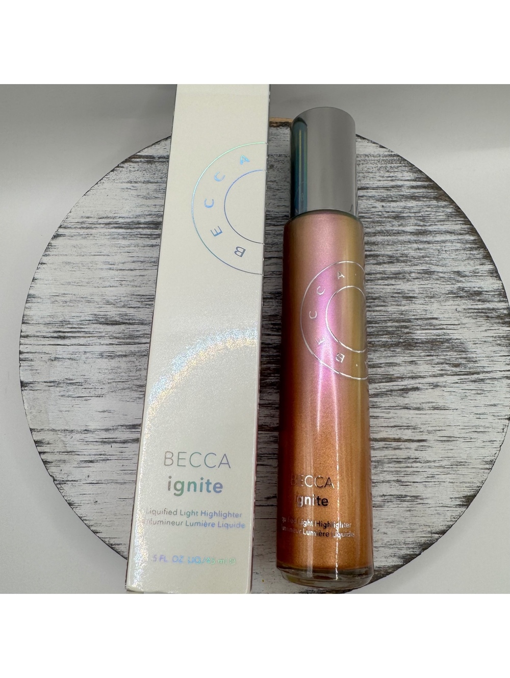 Becca Ignite Liquified Light Highlighter GRATITUDE Luminizer 1.5 oz RARE BNIB